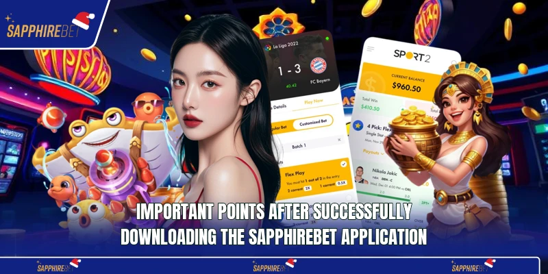 Important points after successfully downloading the Sapphirebet application