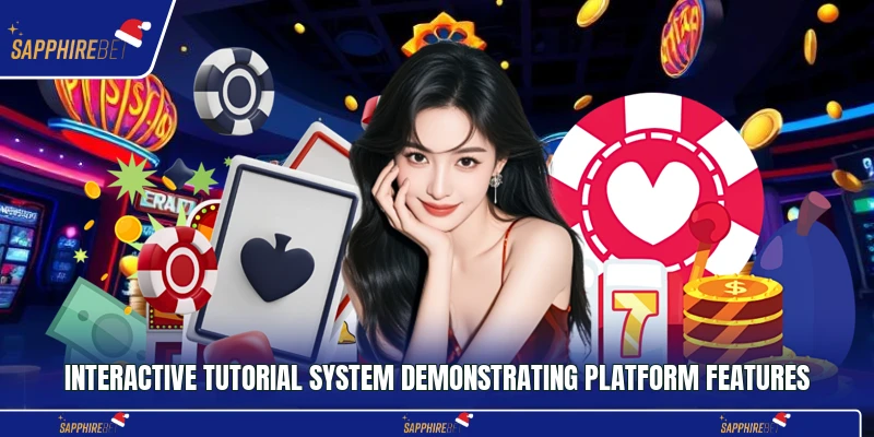 Interactive tutorial system demonstrating platform features