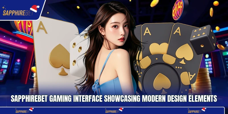 Sapphirebet gaming interface showcasing modern design elements
